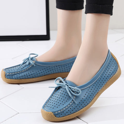 Sonicelife  Women Breathable Summer Platform Shoes Comfortable Bottom Lace Up Nurses Shoes Slip-On Loafers Light Sneakers Zapatos De Mujer