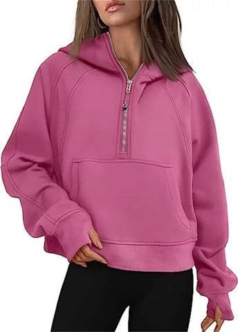Sonicelife 2023 Autumn Winter Hoodies Women Vintage Warm Zipper Loose Hooded Shirt Casual Oversize Pullover Street Sweatshirt Y2k Clothes