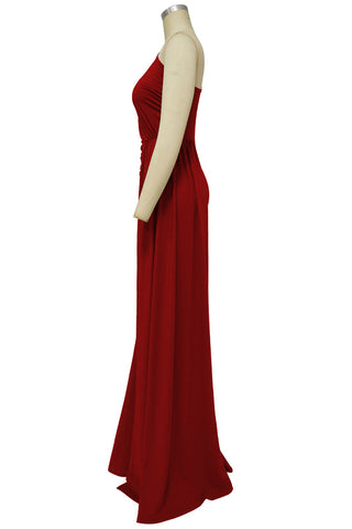 Sonicelife - Black Elegant Solid Patchwork Oblique Collar Evening Dress Dresses
