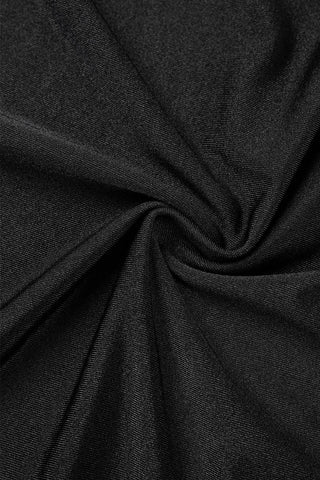 Sonicelife - Black Sexy Formal Solid Patchwork V Neck Evening Dress Dresses