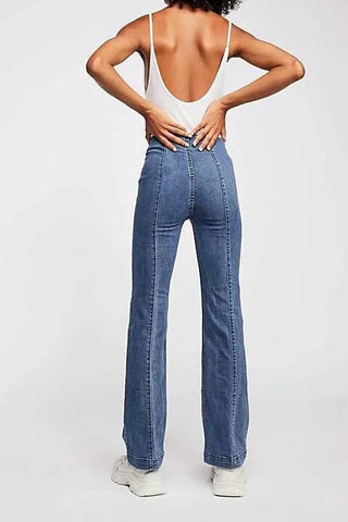 Sonicelife Woman jeans  High Elastic Skinny Flare Jeans