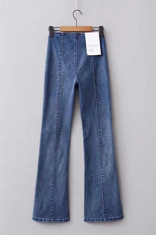 Sonicelife Woman jeans  High Elastic Skinny Flare Jeans