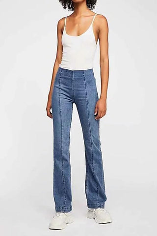 Sonicelife Woman jeans  High Elastic Skinny Flare Jeans