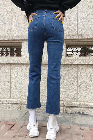 Sonicelife Woman jeans  High Waisted Straight Jeans