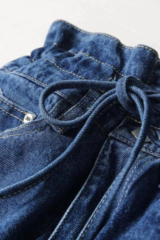 Sonicelife Woman jeans  Leisure Drawstring Loose Jeans
