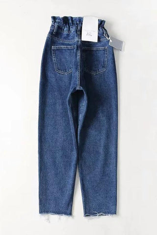 Sonicelife Woman jeans  Leisure Drawstring Loose Jeans