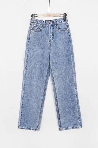 Sonicelife Woman jeans  Leisure High-waisted Straight Jeans