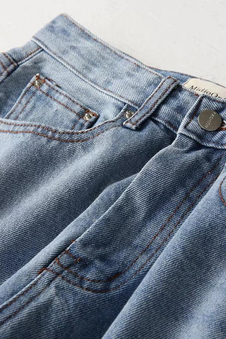 Sonicelife Woman jeans  Outdoor Vintage Straight Jeans
