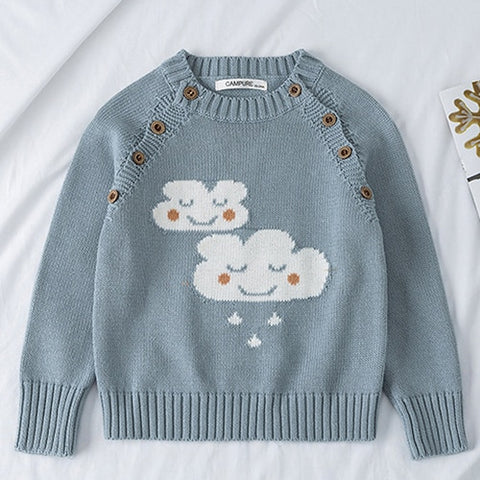 Autumn Baby Girls Boys Sweaters Coat Kids Knitting Pullovers Tops Baby Boys Girls Cartoon Long Sleeve Sweaters