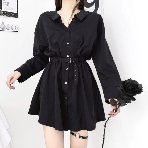 Sonicelife Harajuku Gothic Style Off Shoulder Corset Dress