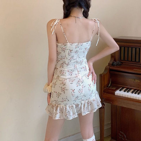 Sonicelife Harajuku Kawaii Fashion Cottagecore Fairycore Garter Corset Dress