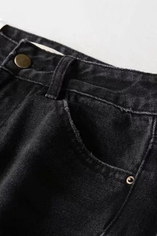 Sonicelife Woman jeans  Solid Color Vintage Slim Jeans
