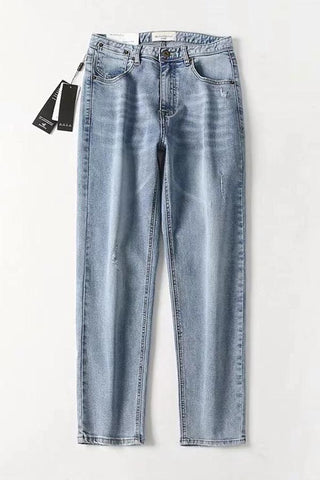 Sonicelife Woman jeans  Vintage High-waisted Straight Jeans